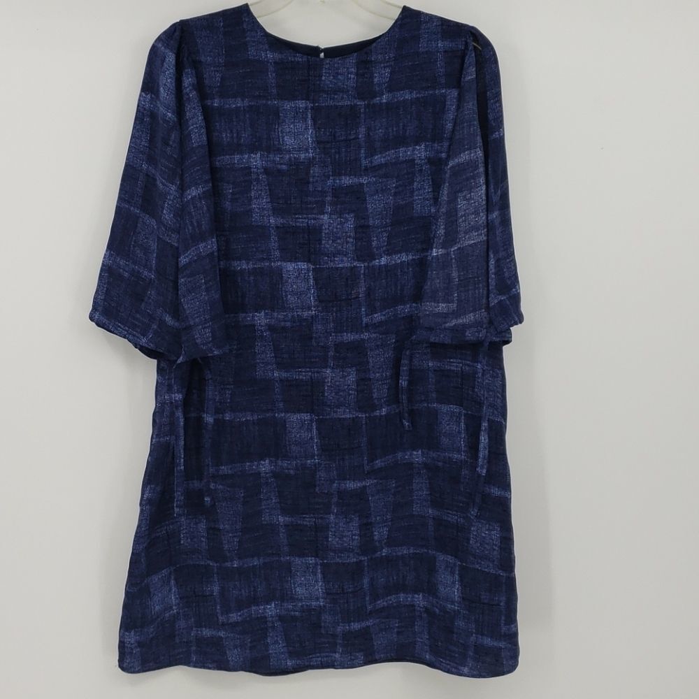 🩵MOSSIMO womens M blue split sleeve Mini dress